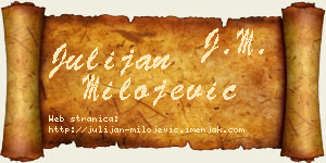Julijan Milojević vizit kartica